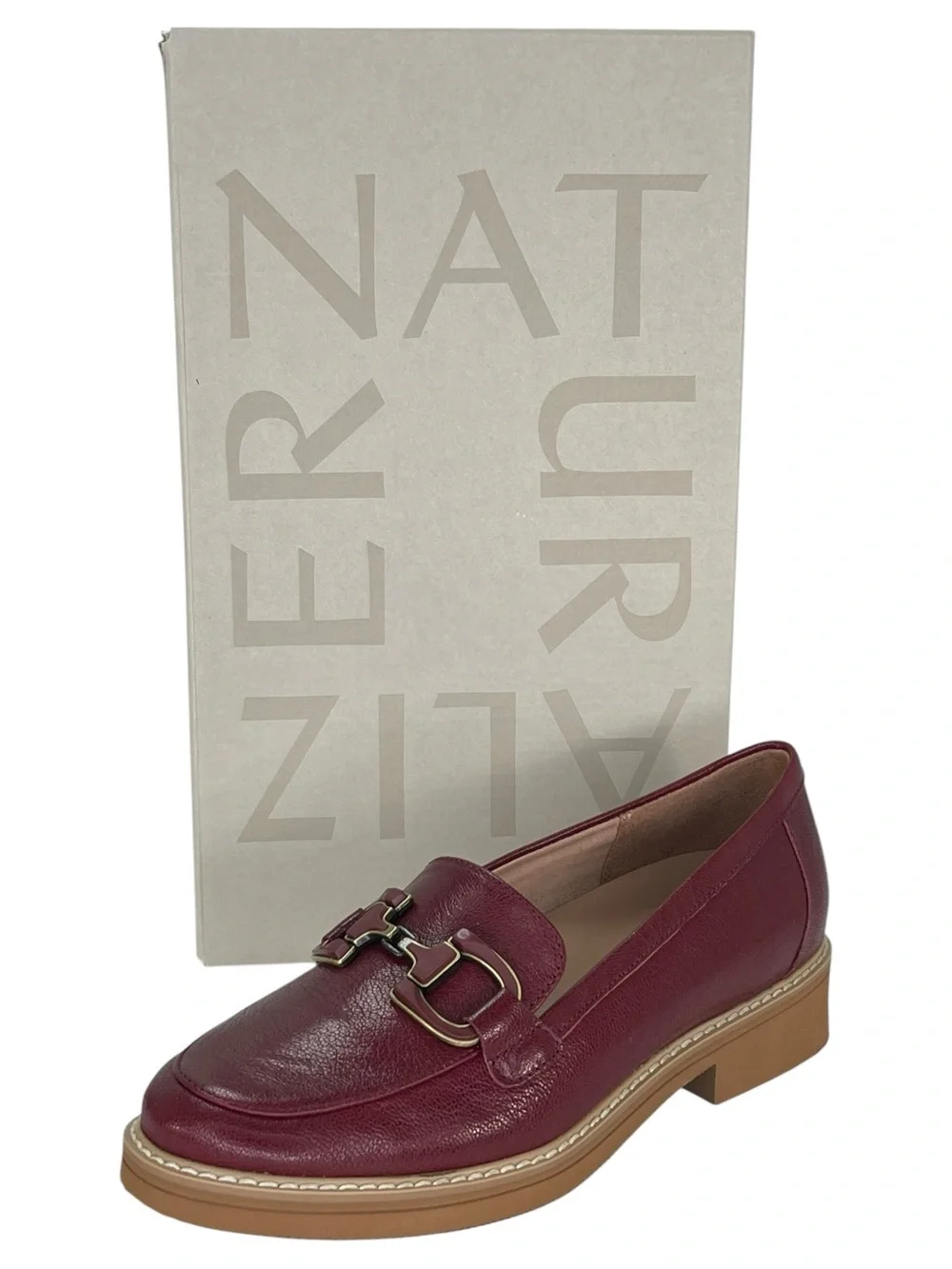 Naturalizer Theo Cranberry Leather Womens Loafers Size 5.5M